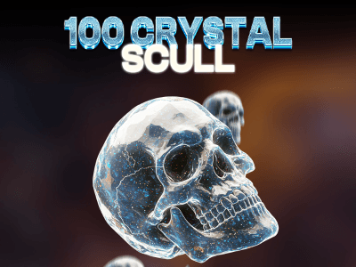 100 Crystal scull