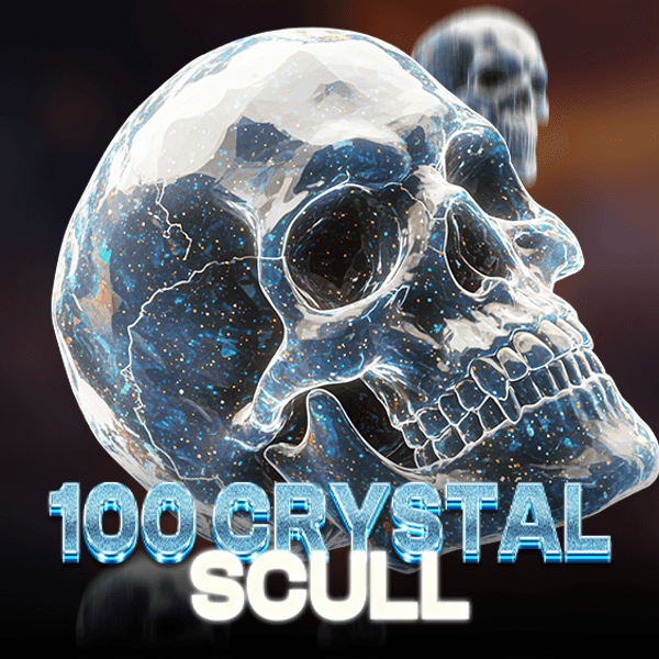 100 Crystal scull