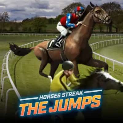 Horses Streak The Jumps