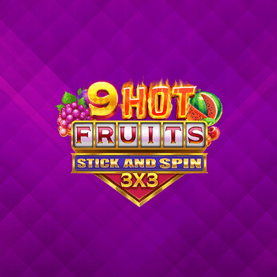 9 Hot Fruits Stick and Spin 3x3