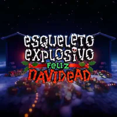 Esqueleto Explosivo Feliz Navidead